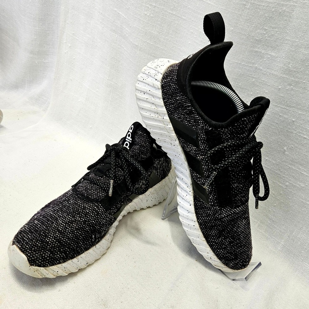 Adidas Kaptir 3.0 Running Shoes Mens 10 Black White Speckled IF7314 Sneakers